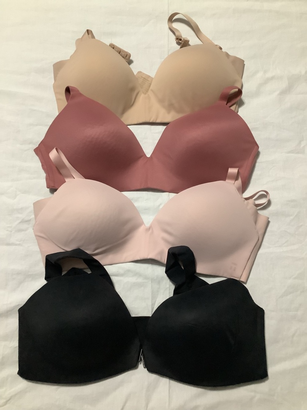 Tommy John Seamless TShirt Bra BUNDLE of 3 and 1 Spanx bra.